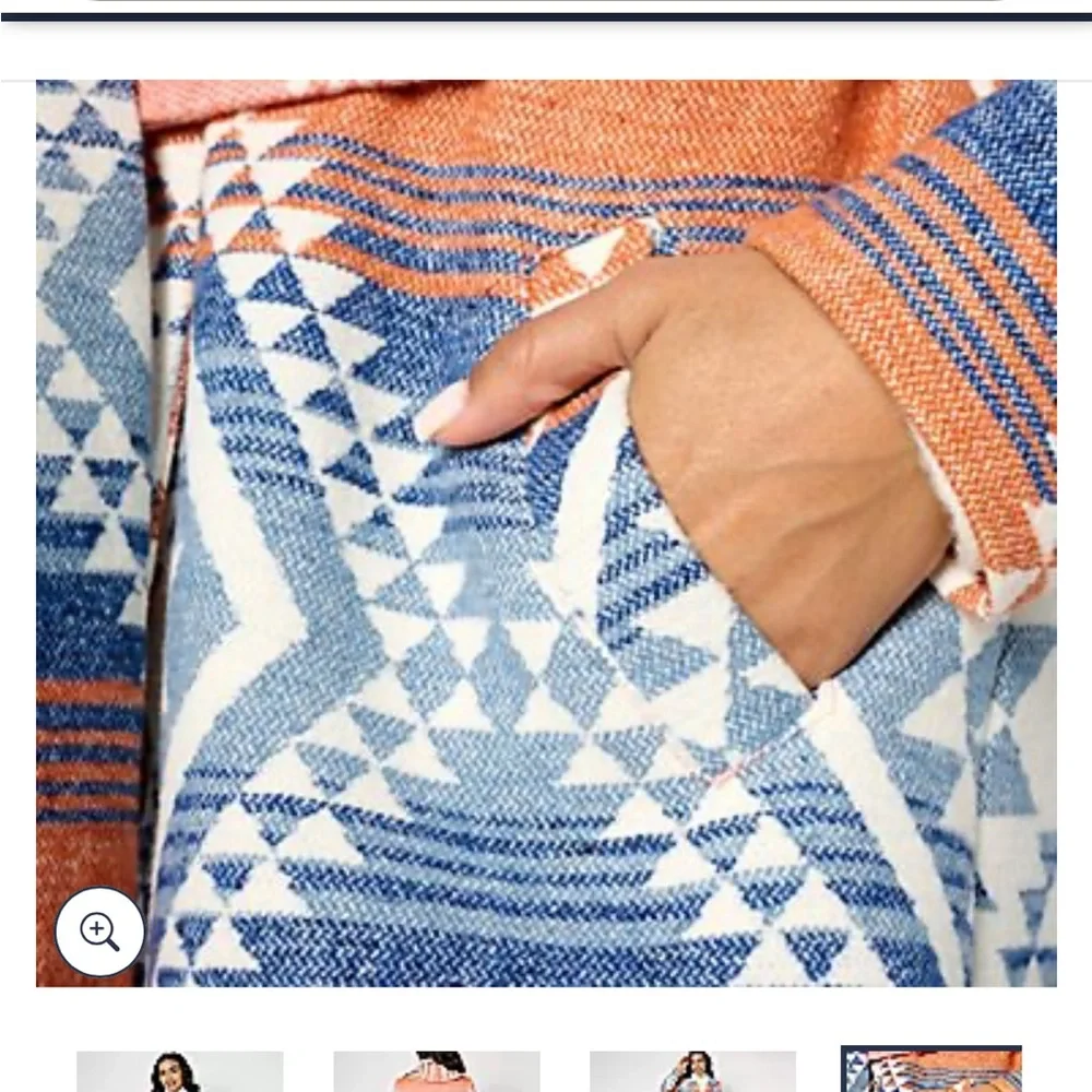 NWOT Denim & Co Canyon Retreat Jacquard Coat - Picture 4 of 5